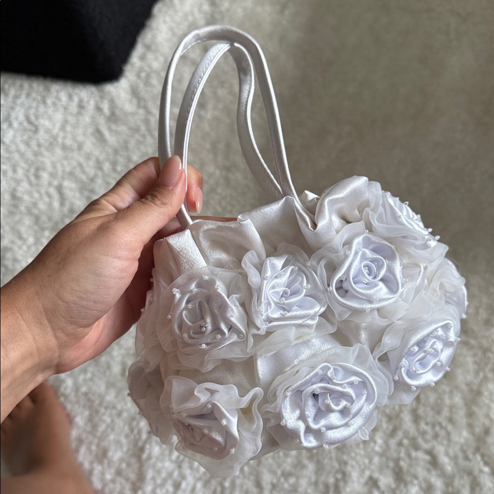 Vintage White Floral Women's Bag